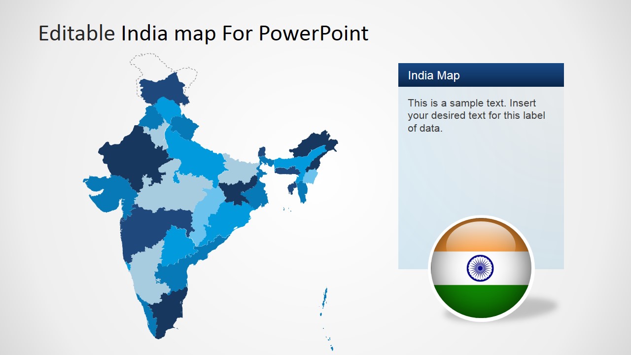 India Map For Presentation - Gretna Hildegaard