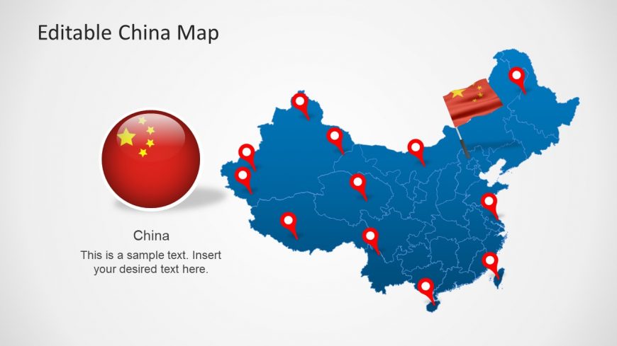 PowerPoint Template of China Map