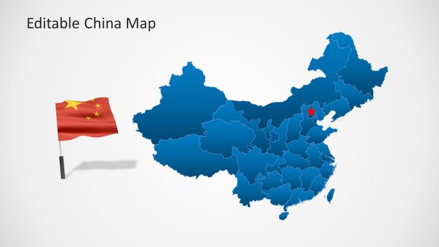 Popular Republic of China PowerPoint Map