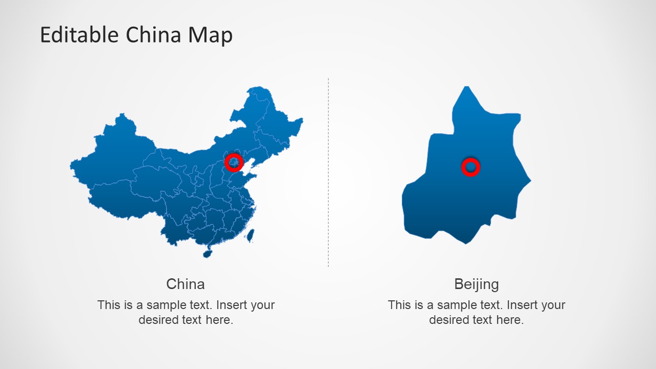 Editable China Map Template for PowerPoint - SlideModel