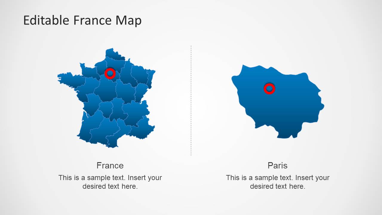 Editable France Map Template for PowerPoint - SlideModel