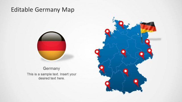 Editable Germany Map Template for PowerPoint