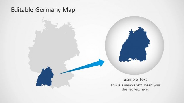 PowerPoint Map of Germany with State Highlighted