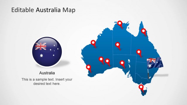 Australia Map Template for PowerPoint