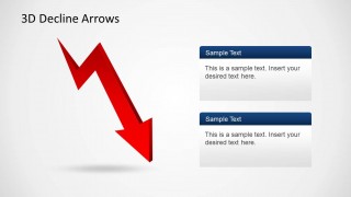 3D Thunderbolt Arrow Design for PowerPoint