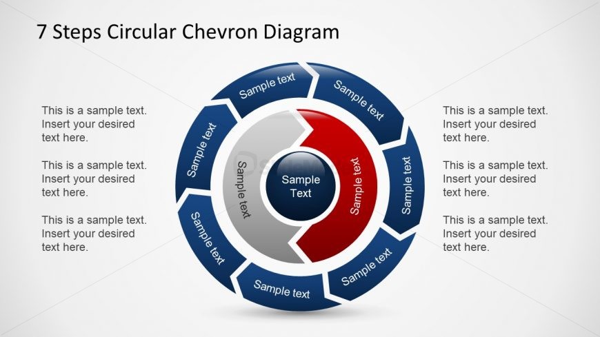 PowerPoint Circular Text 7 Steps