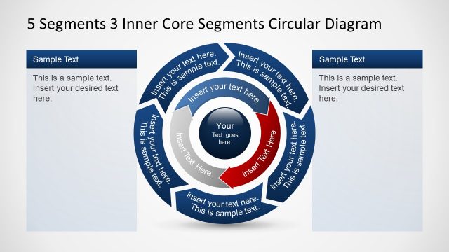5 Segments Multi-Segment Process Diagram for PowerPoint