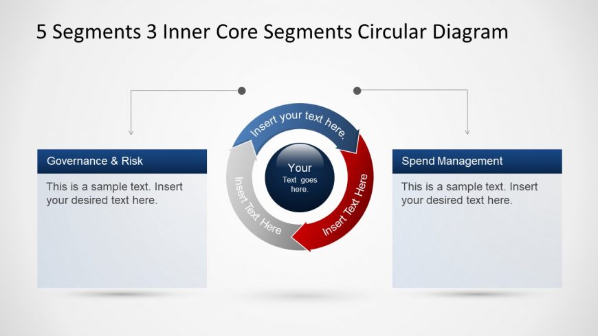 PPT Template Slide with Circular Process Figure