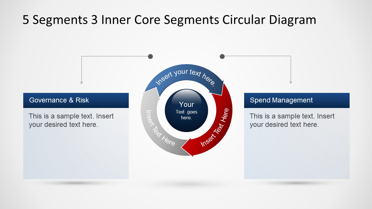 PPT Template Slide with Circular Process Figure