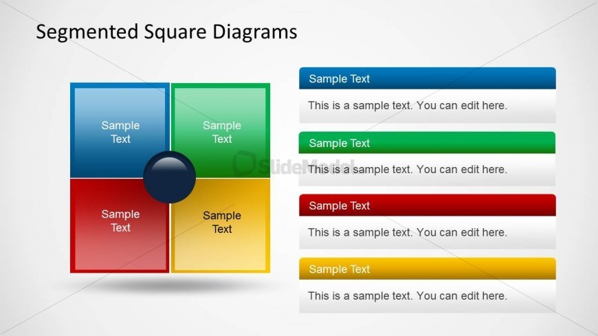 Colorful Square Table PowerPoint