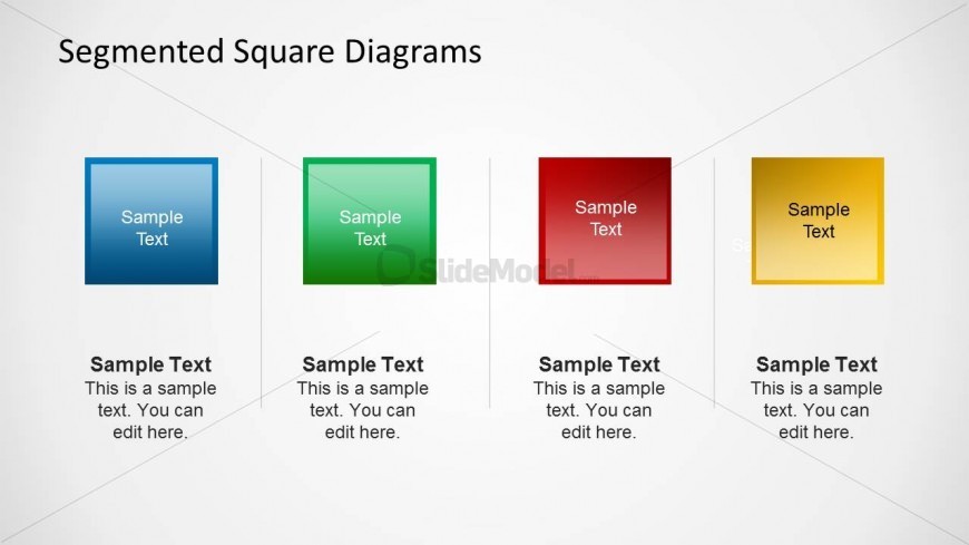 4 Square Shapes in PowerPoint