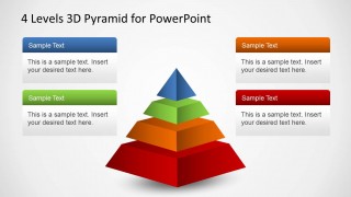 Four layers Segmented PowerPoint Pyramid Diagram