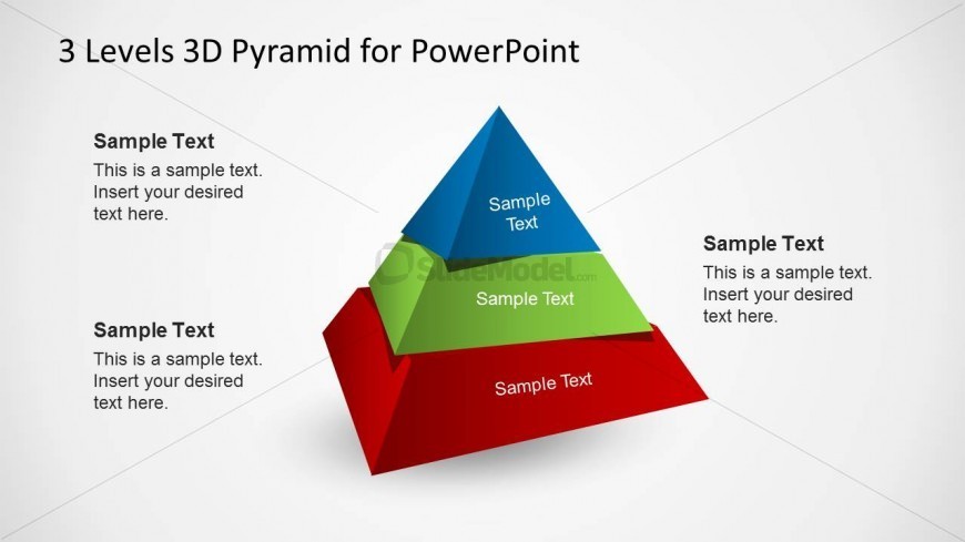 3D Pyramid Diagram Slide for PowerPoint