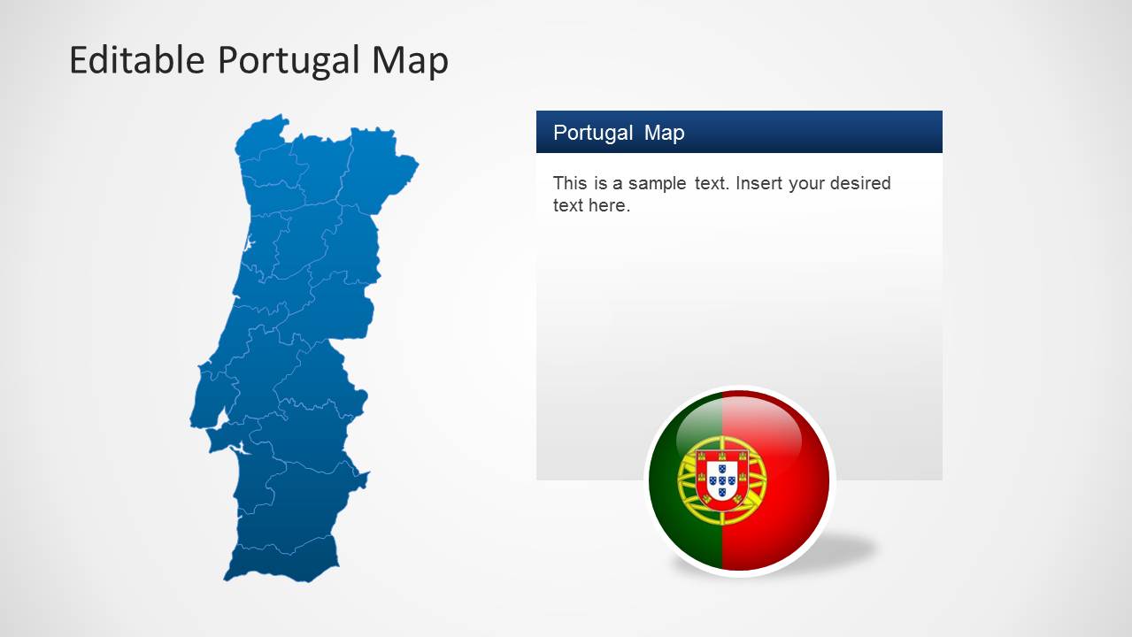 Map of Portugal for PowerPoint and Google Slides