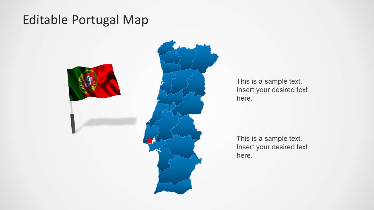 Portugal Map PowerPoint Presentation Slides - PPT Template