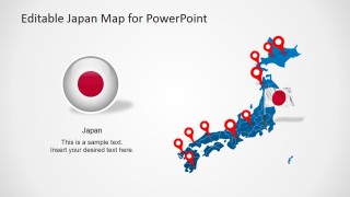 Japan Map Slide with States for PowerPoint