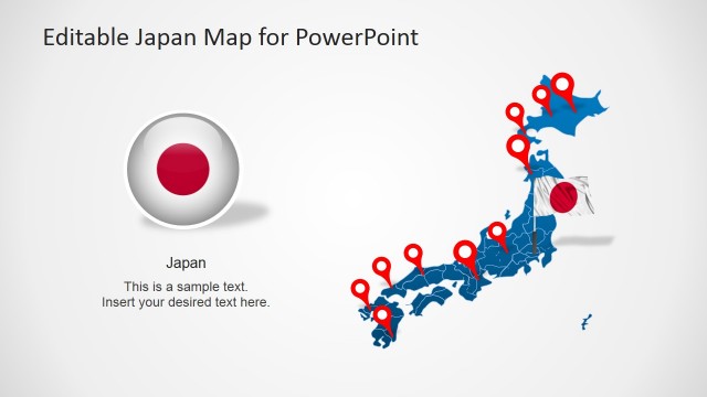 Japan Map Template for PowerPoint