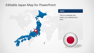 Map of Japan Illustration for PowerPoint