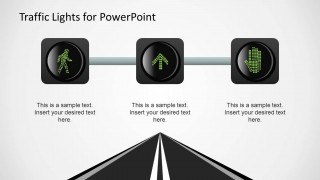 3 Traffic Lights Horizontal Layout Slide Design