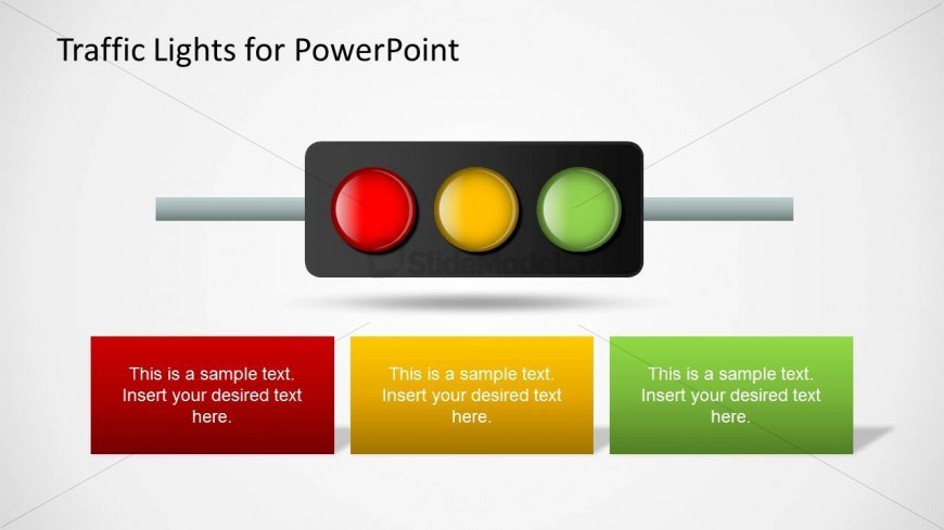 Horizontal Traffic Lights Shape for PowerPoint