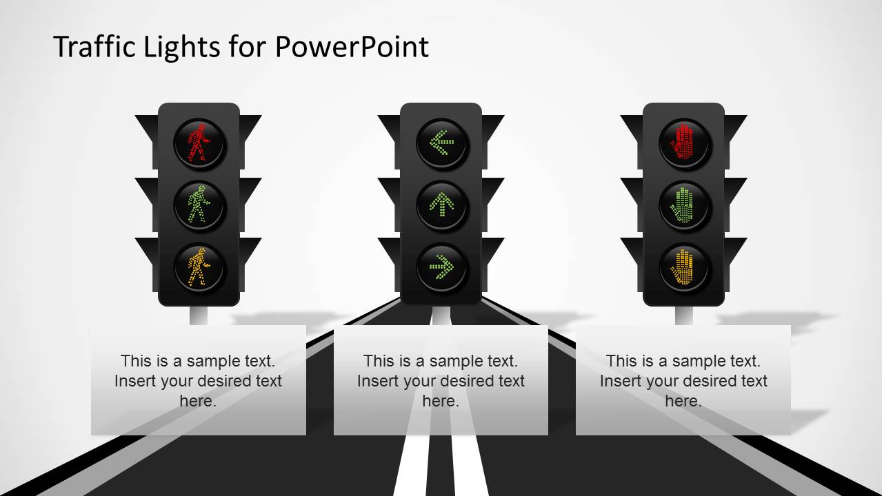 Traffic Lights PowerPoint Template SlideModel