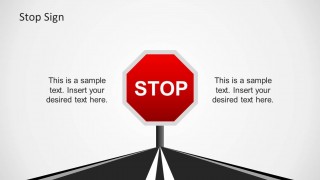 PowerPoint Stop Traffic Sign with Road Background