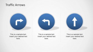 Blue Circular Traffic Signs Clipart for PowerPoint