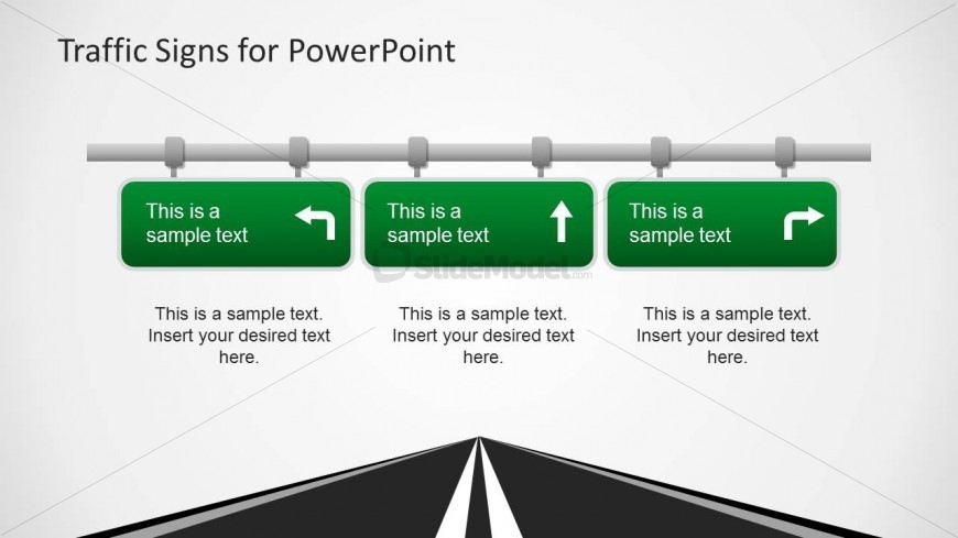 PowerPoint Green Highway Traffic Signs