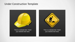 Under Construction Helmet & Working People Slide Design