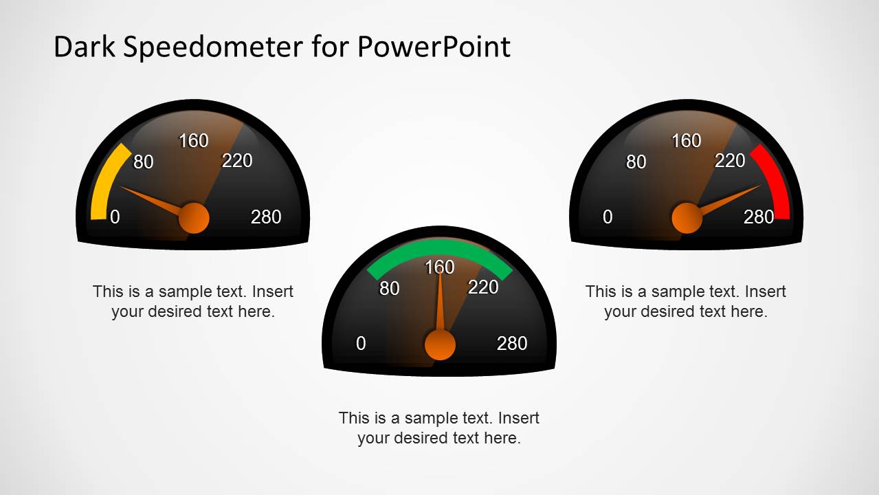Animated Dashboard Speedometer Template For Powerpoint