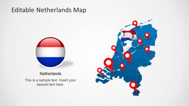 Editable Netherlands Map Template for PowerPoint