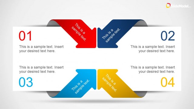 Creative 4 Item Layout Template for PowerPoint with Arrows