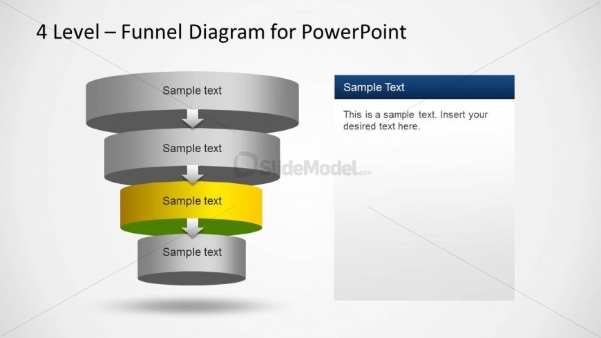 4 Level Funnel Diagram Template for PowerPoint