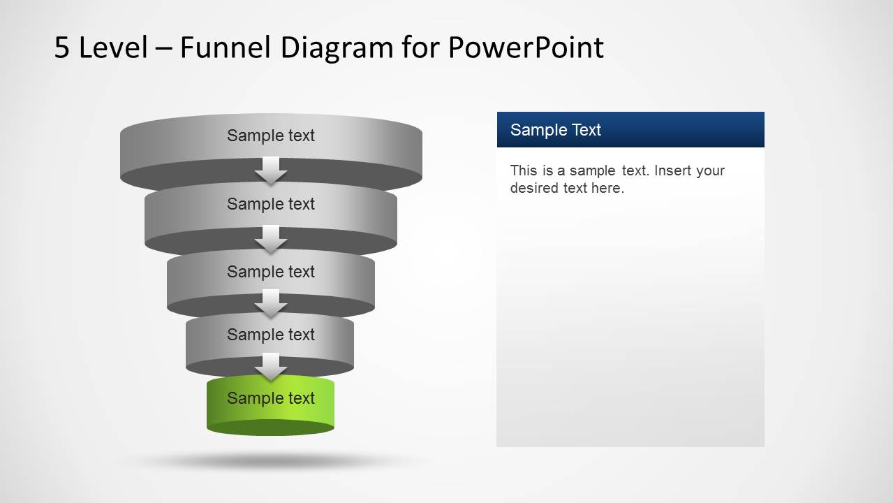 5 Level Funnel Diagram Template for PowerPoint - SlideModel