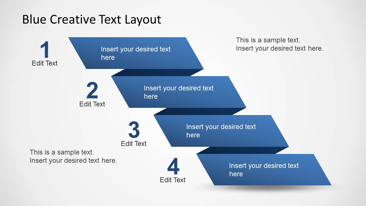 Blue Creative Text Layout For Powerpoint Slidemodel 8590
