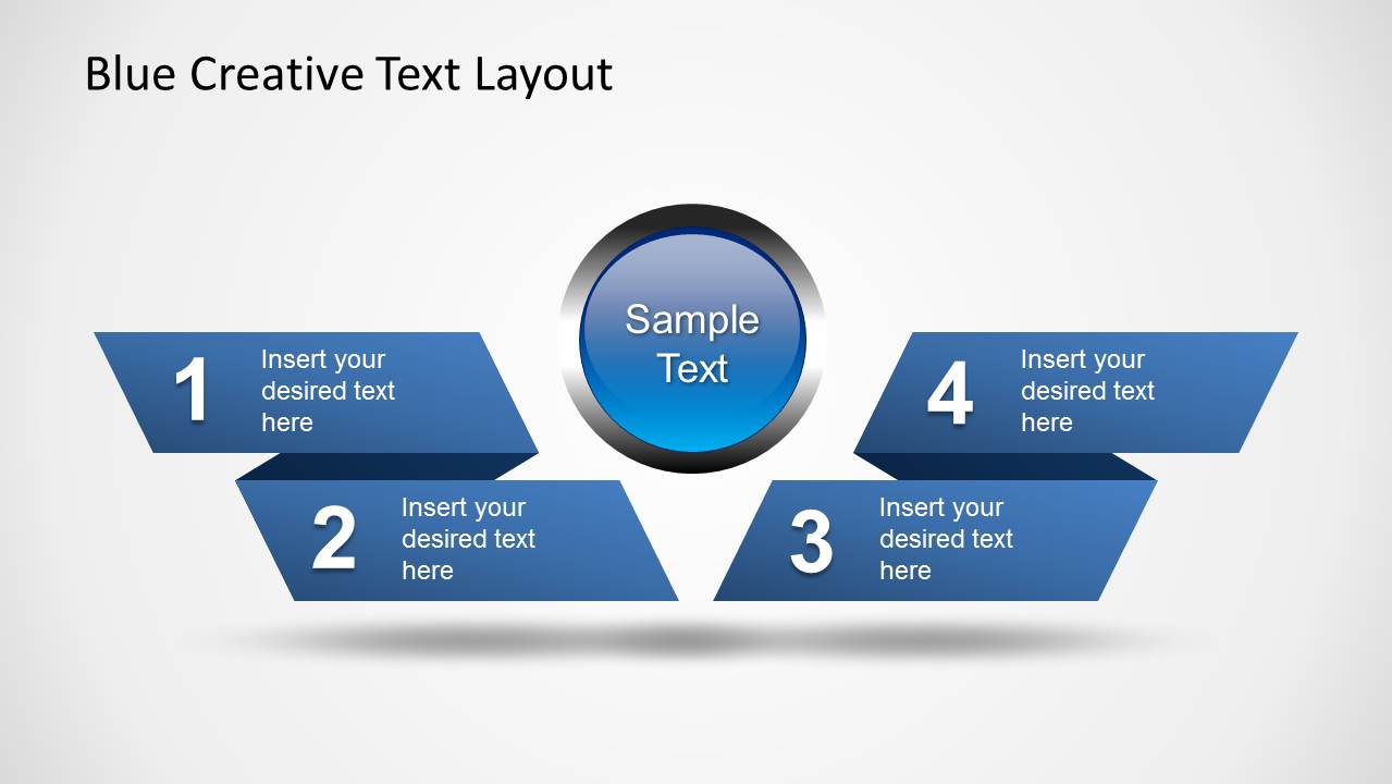 Blue Creative Text Layout for PowerPoint - SlideModel