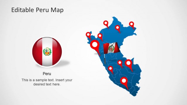 Editable Peru Map Template for PowerPoint