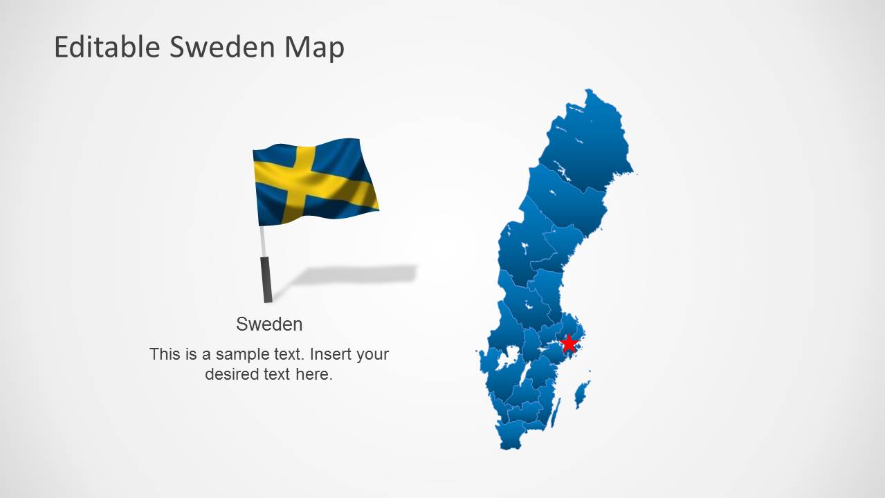 Editable Sweden Map Template For PowerPoint - SlideModel