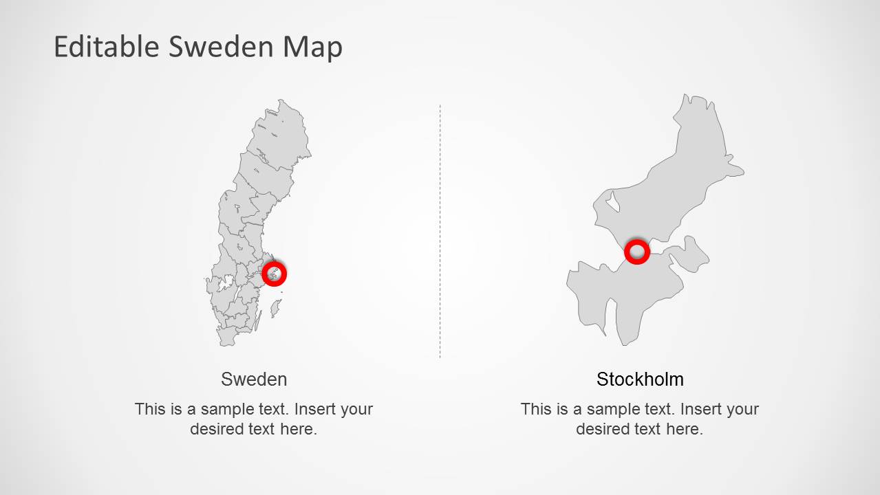 Editable Sweden Map Template For PowerPoint - SlideModel