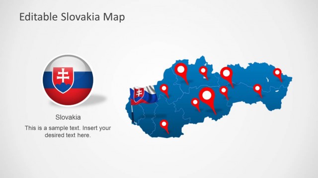 Editable Slovakia Map Template for PowerPoint