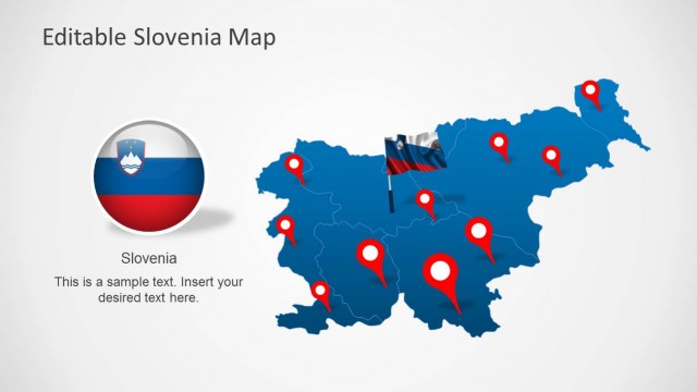 Editable Slovenia Map Template for PowerPoint