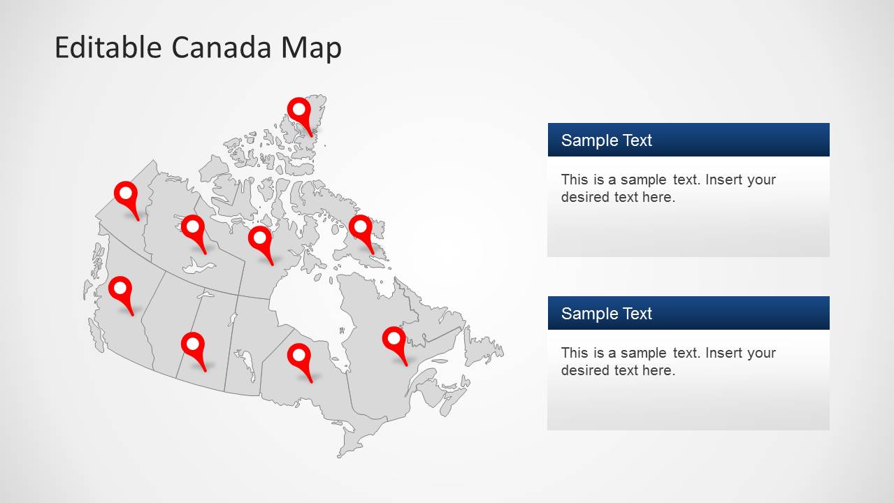 Editable Canada Map Template for PowerPoint - SlideModel