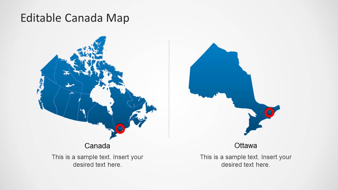 Editable Canada Map Template for PowerPoint - SlideModel