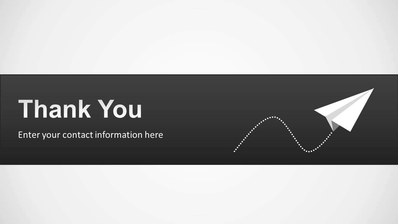 Thank You Slide Design for PowerPoint with Paper Plane - SlideModel