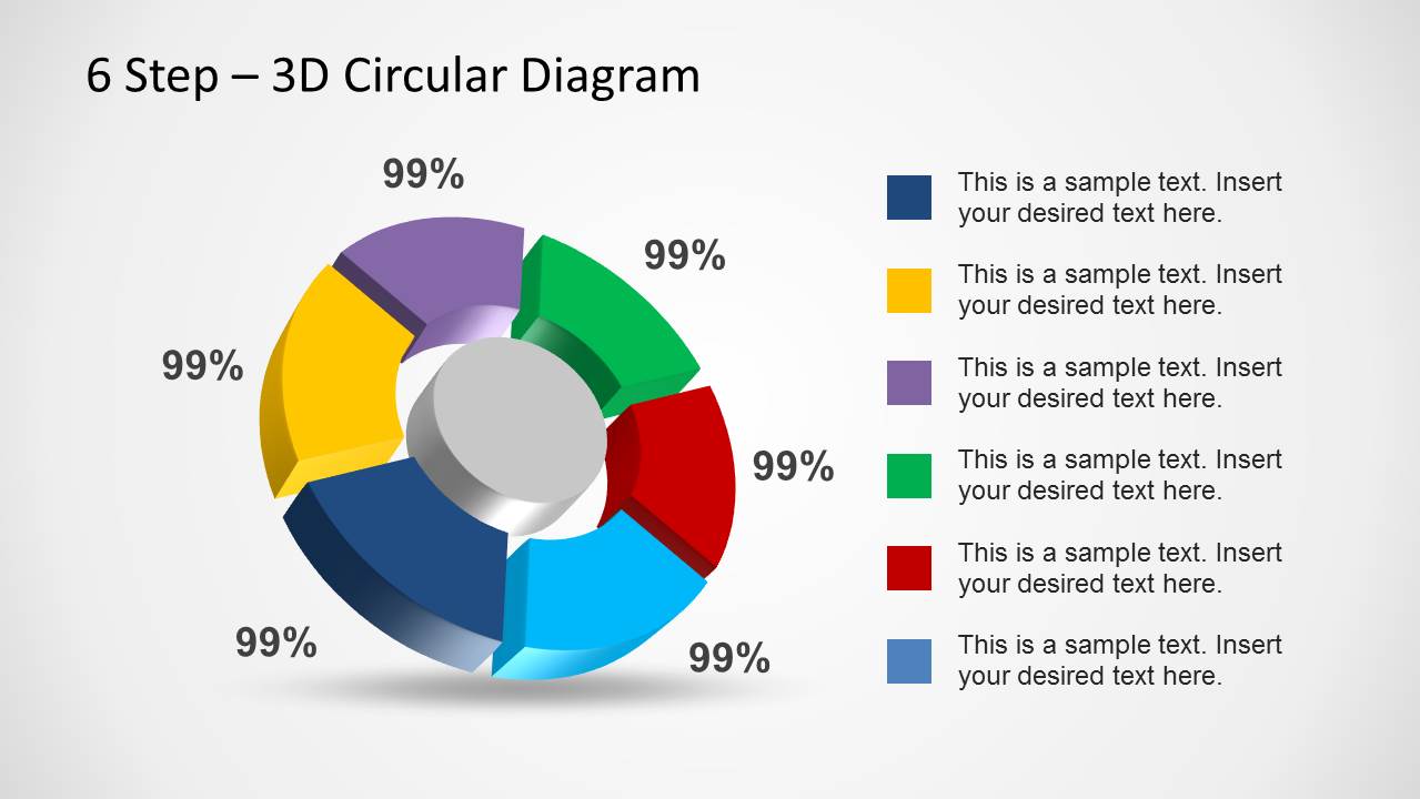 6 Step 3d Circular Diagram Template For Powerpoint Slidemodel 2338
