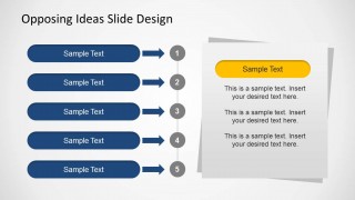 5 Opposing Ideas Slide Design for PowerPoint