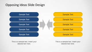 Opposing Ideas Slide Design for PowerPoint