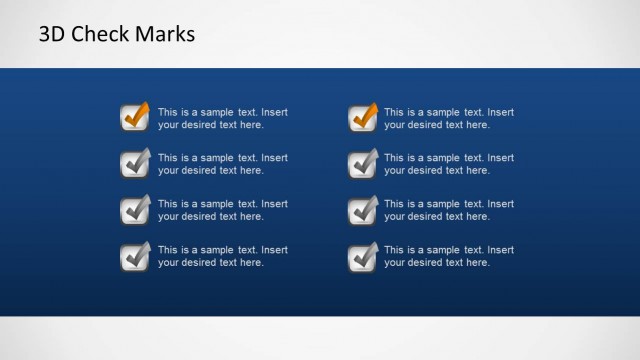 Task List PowerPoint Slide Design with 8 Check Marks
