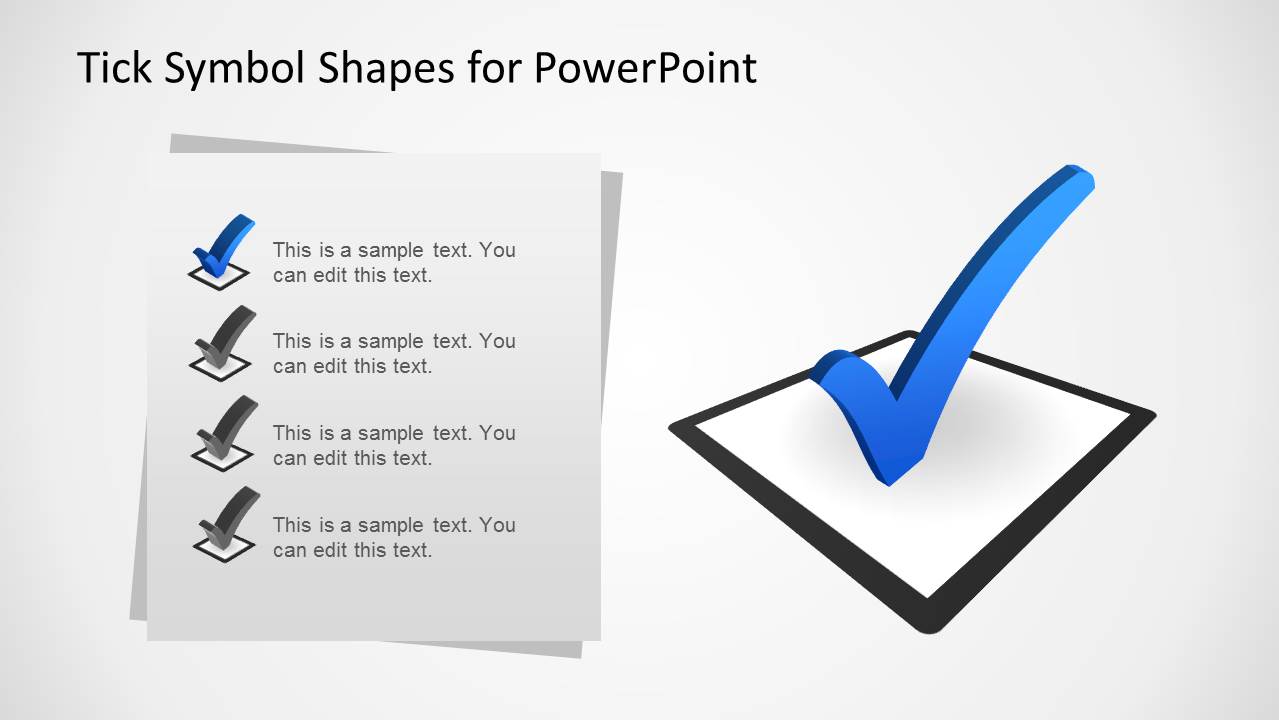 Tick Symbol Shapes For Powerpoint Slidemodel