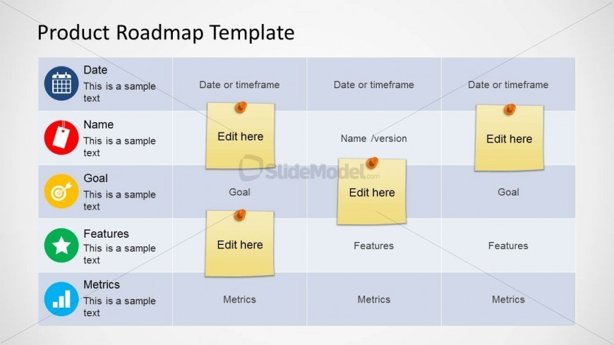 Roadmap Table Design for PowerPoint